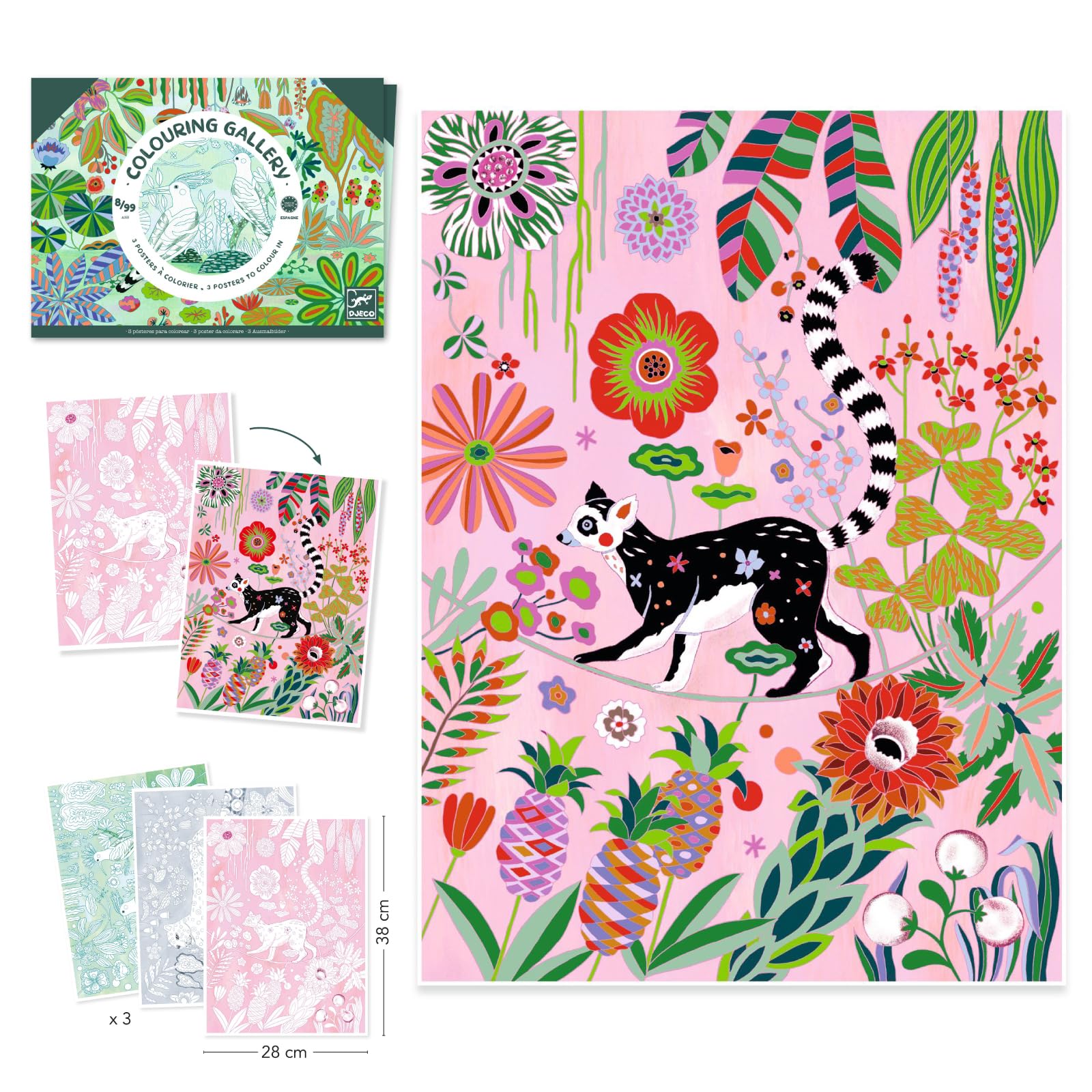 Amazon | DJECO ジェコ カラーリングギャラリー ワイルドネス