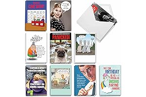 Bulk Funny Birthday Cards | 20 Assorted Greeting Cards with Envelopes