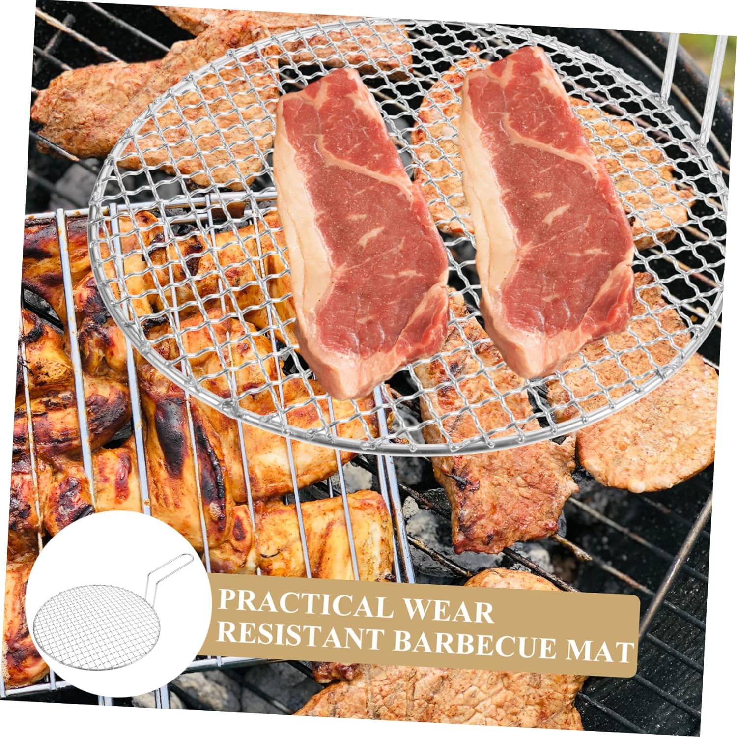 Bbq Mesh Pad Grill Cooling Rack Barbecue Net Practical Grill Mat Roasting Mat
