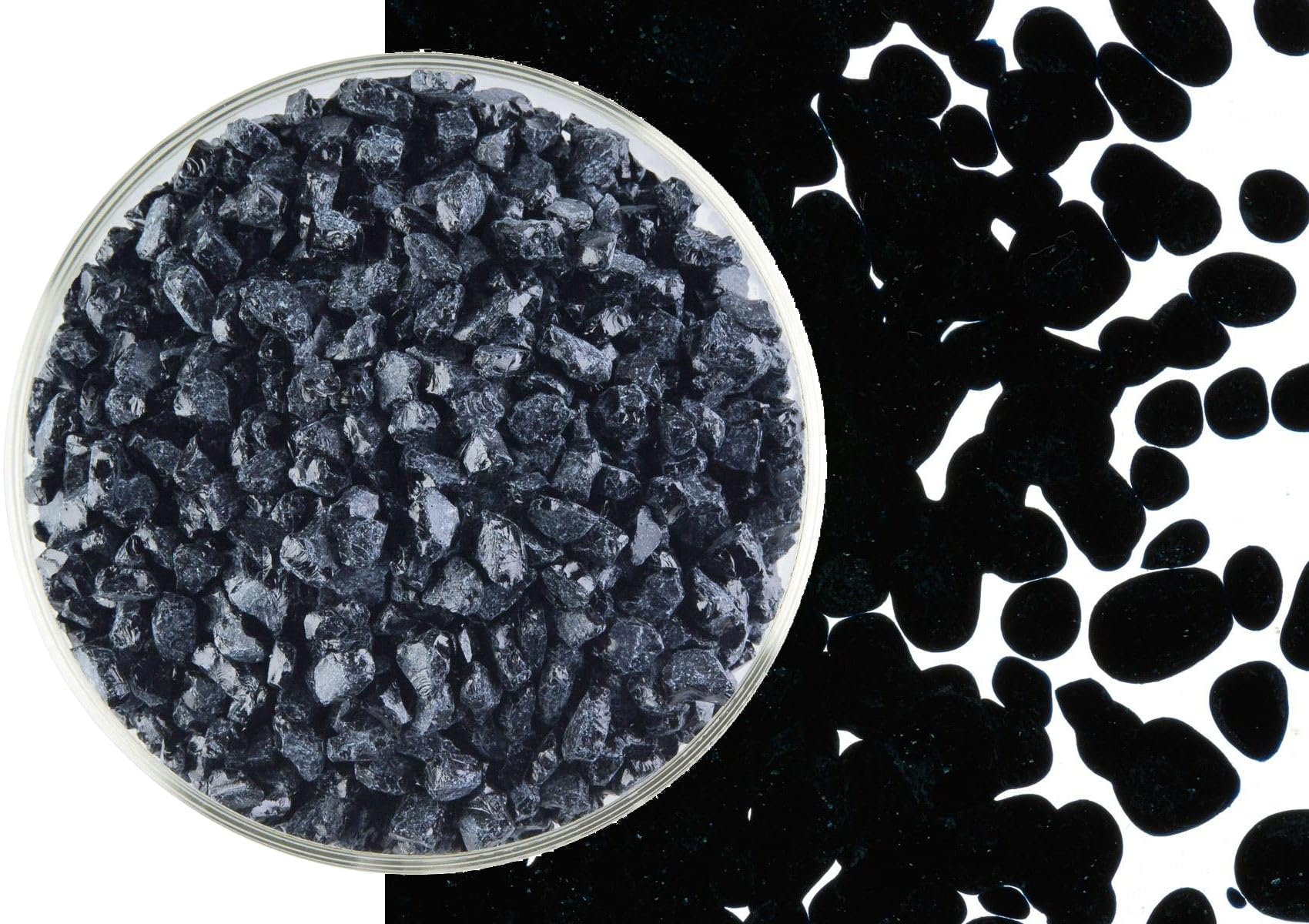 Aventurine Blue Transparent Glass Frit Coarse Bullseye COE 90 Fusible- 4 Ounces-picture-22
