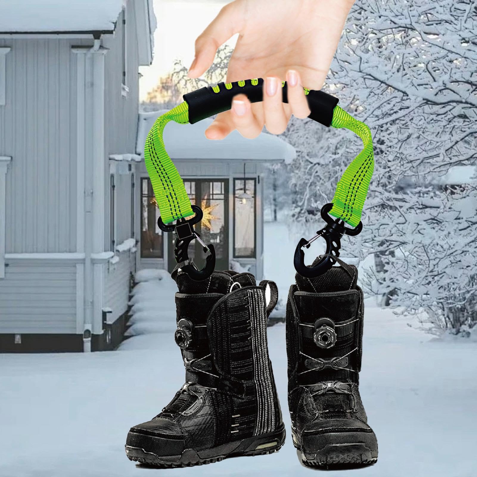 Skischuhgurt – Skischuh-Trageriemen | Multifunktionaler Skates-Trageriemen | Snowboardschuh-Trageriemen | Skischuh-Power-Gurt | Schulterriemen für Schlittschuhe und Snowboarden