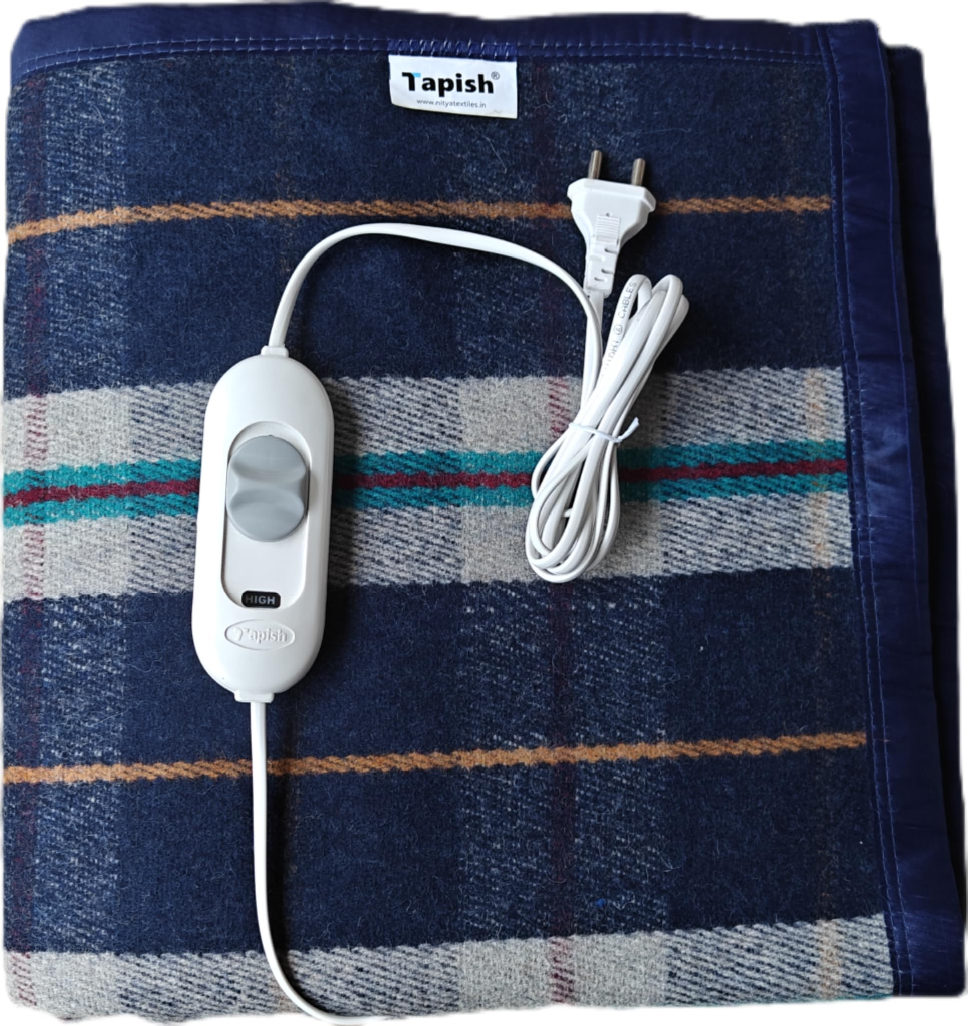 Tapish Electric Woollen Blanket for Single Bed | ISO Certified - Heated Under Blanket | 3 Heat Level, Waterproof Heating Element | 30 X 60 Inch | Made in India | 5 Year Warranty on Controller-image-6