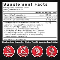 Vista 6 de FORCE FACTOR Test X180 Legend Potenciador de testosterona para hombres para desarrollar músculo y fuerza, rendimiento, suplemento de testosterona