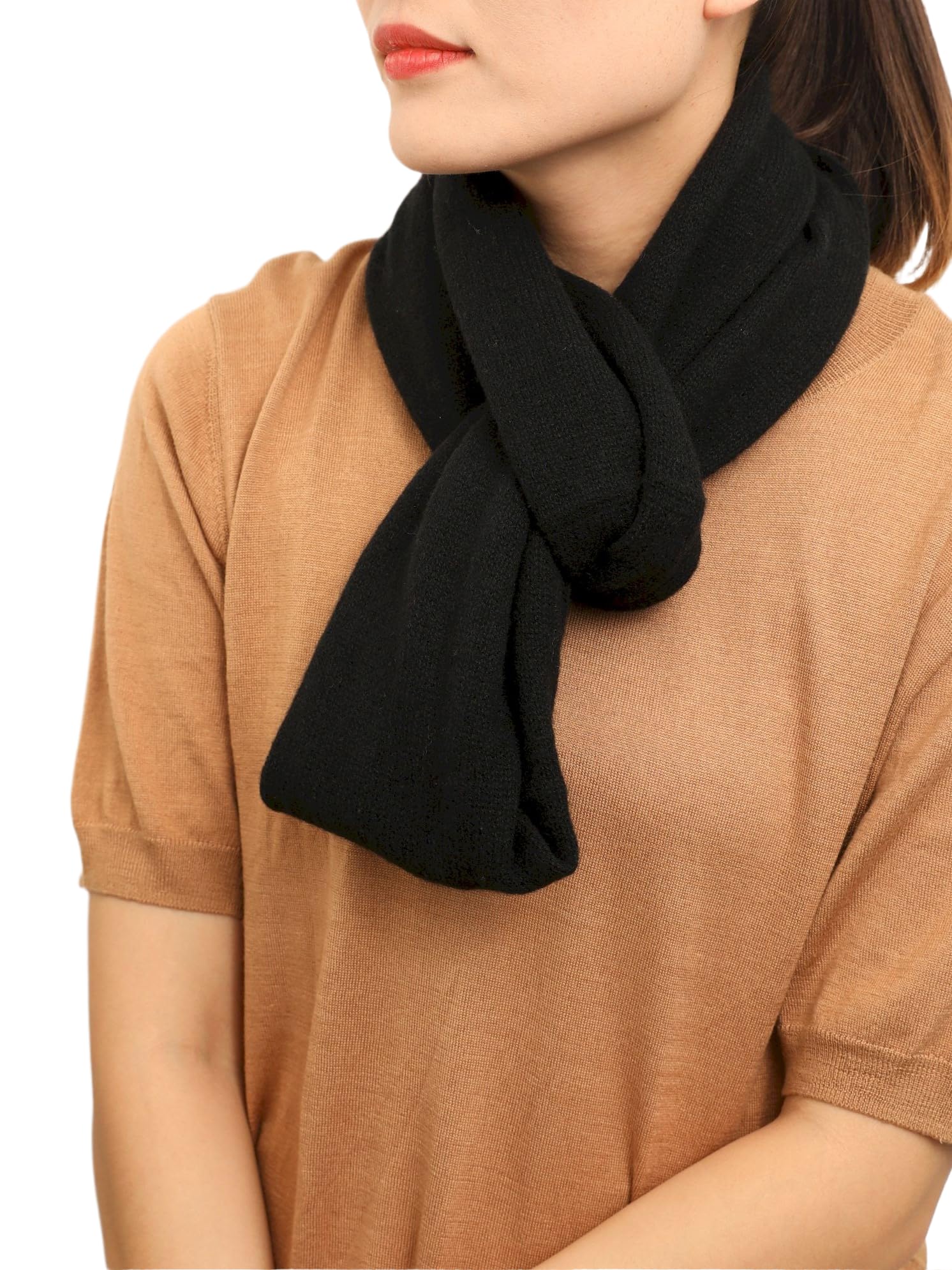 XL 100% Kaschmir-Wolle Unisex Loop Schal Cashmere Rundschal Strick-Schal Winter Rund-Halstuch Damen Herren Schlauch-Schal