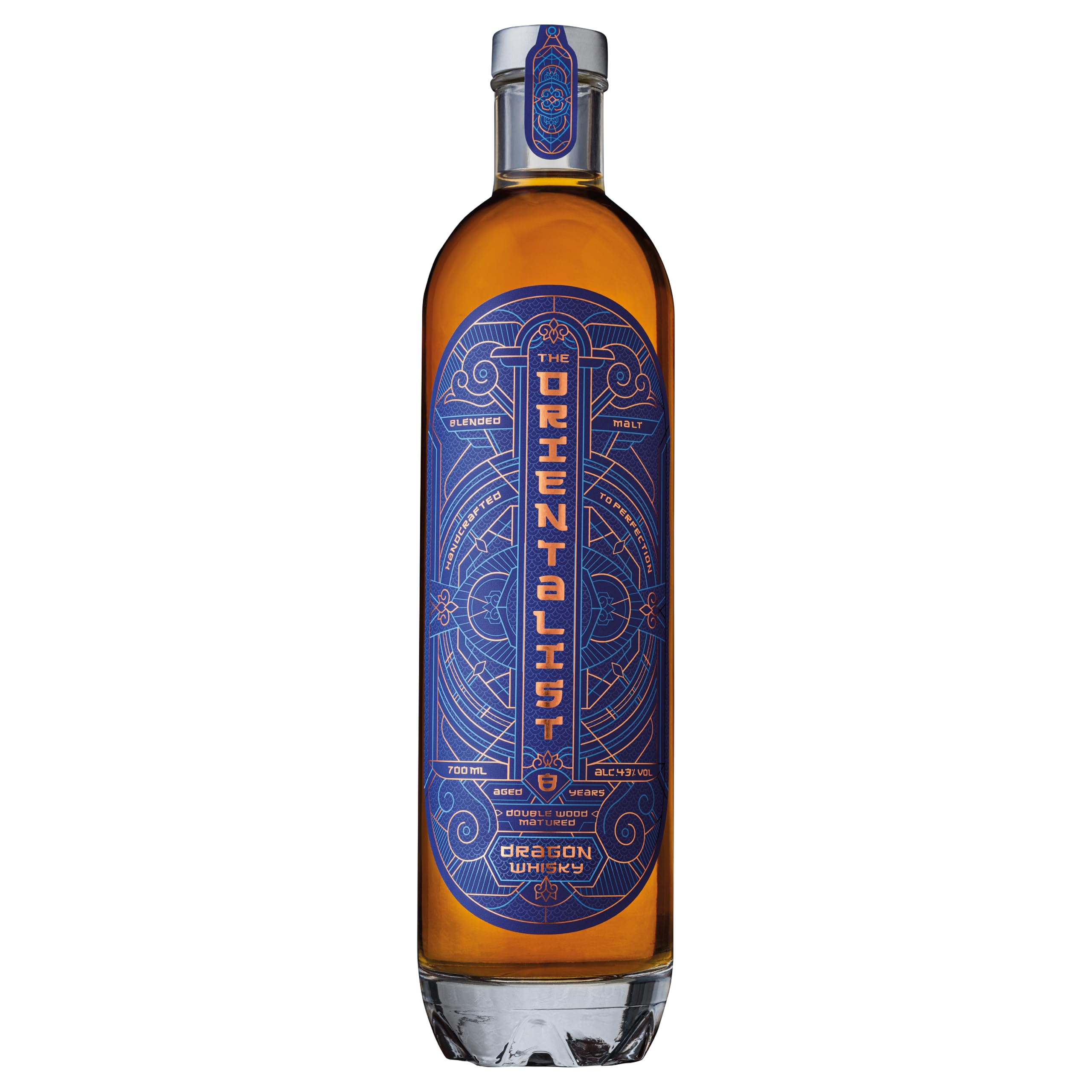 The Orientalist Dragon 12 Year Old Whisky 70cl, Pan-Asian blended whisky from Japan, Taiwan & India, aged 12 years with Oloroso sherry cask finish, 43% ABV – smooth sipping, cocktails & gifting
