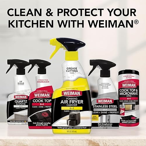 Miniatura 8 de Weiman Kit de limpieza de freidora de aire espumoso, limpiador y desengrasante para cestas y bandejas de cerámica, elimina grasa, suciedad, aceite