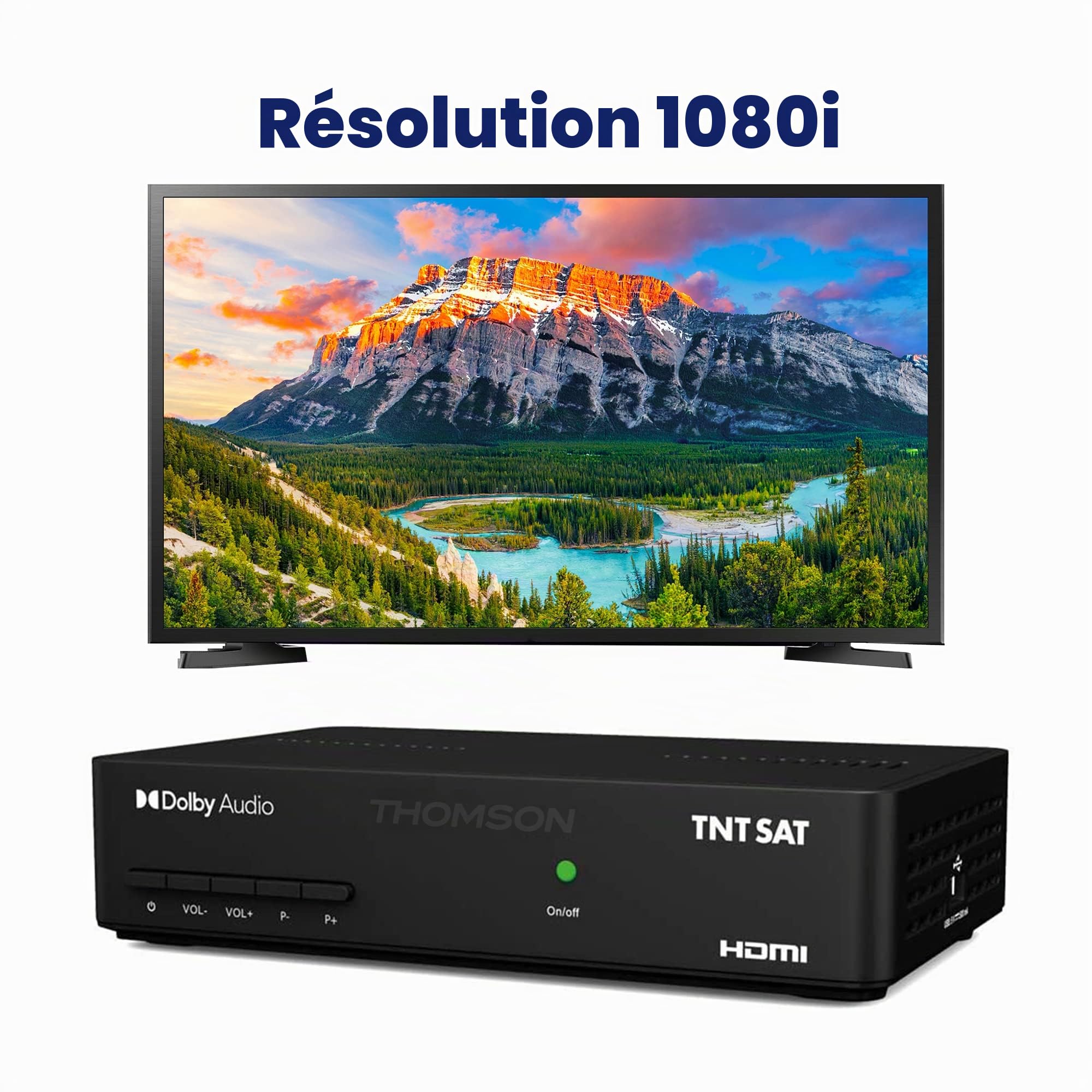 LEYF Thomson THS 806 TNTSAT HD, DVB-S2, HDMI, Péritel, Spdif, USB, Flux RSS, Alimentation 230/12V fournie, Il n'y a Pas de Cartes Dedans ! La Carte n'est Pas comprise dans la Livraison