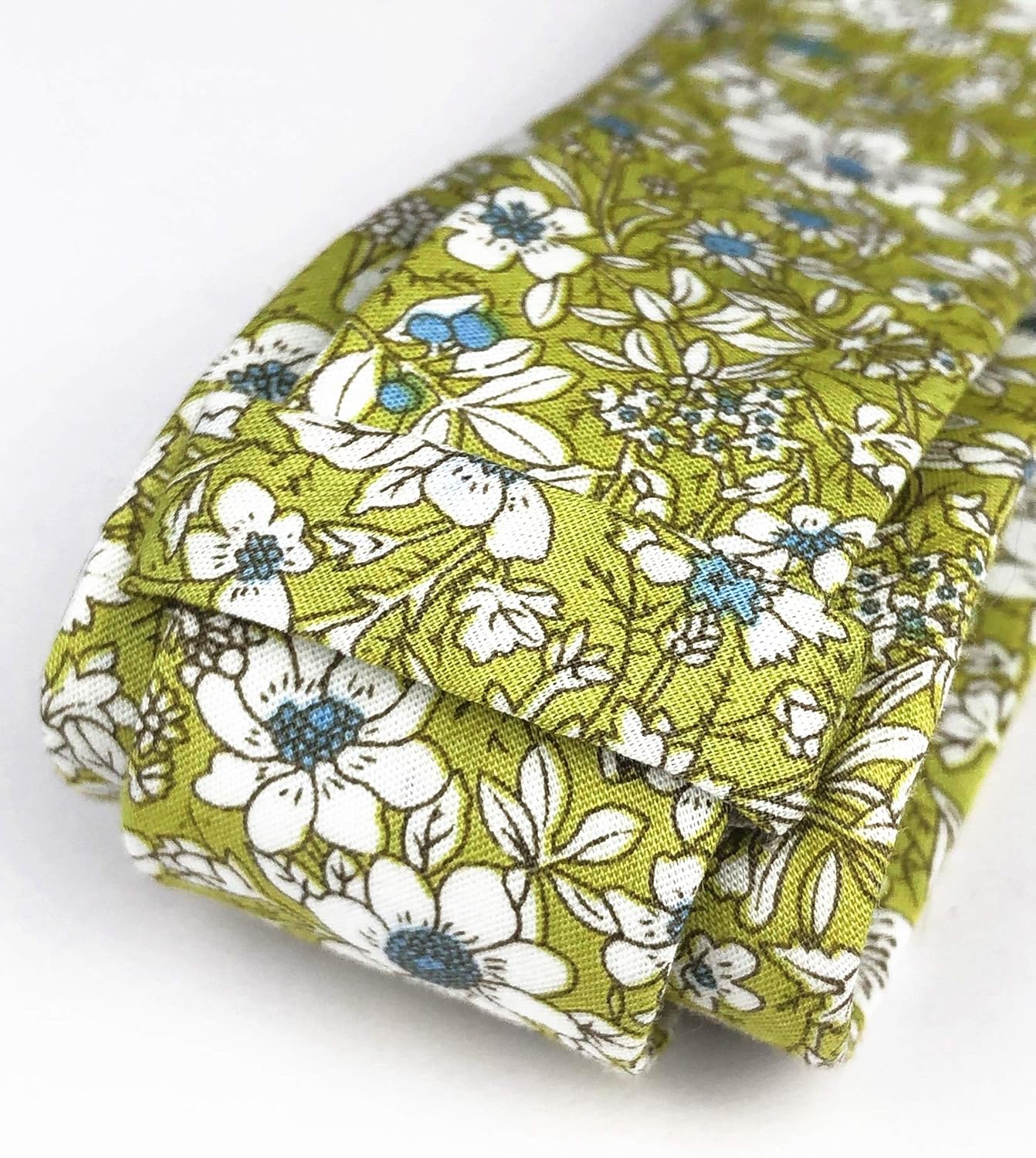 Floral Necktie Men Novelty Ties Peony Floral Printed Skinny Cotton Wedding Ties for Groomsmen - Image 5