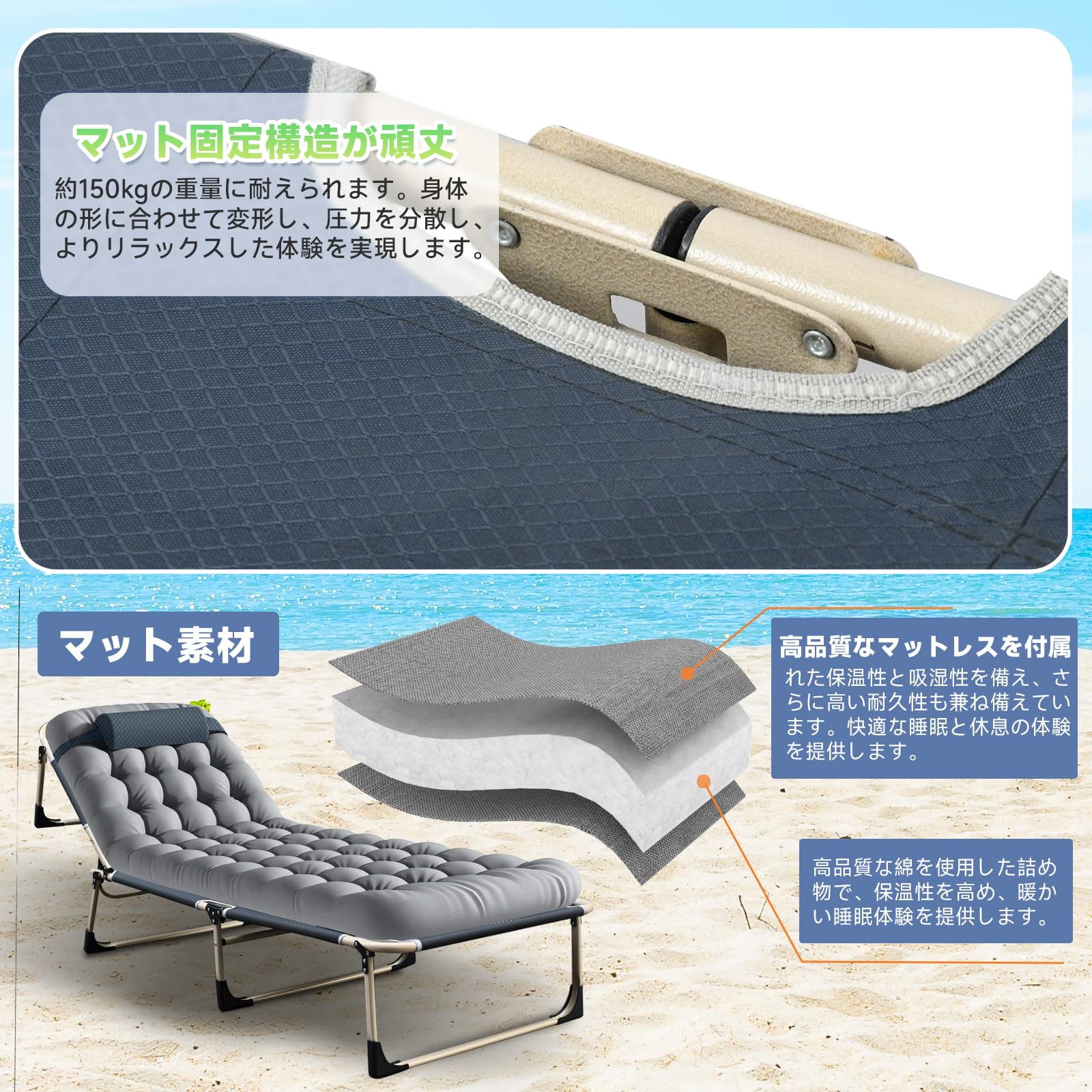 Amazon.co.jp: lixinixil キャンプ コット 折りたたみベッド