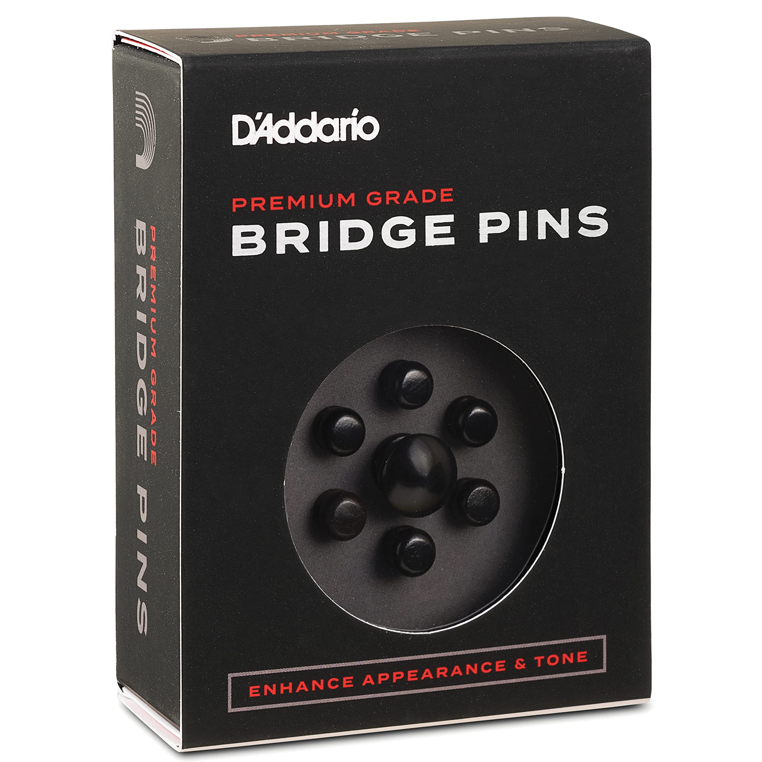 D'Addario PWPS1 Pioli per Ponte e Set Bottone Planet Waves, Ebano