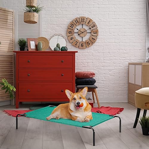 Miniatura 4 de Cama elevada para perros y gatos, catre refrescante para interiores y exteriores, impermeable, cama para mascotas, catre portátil elevada para