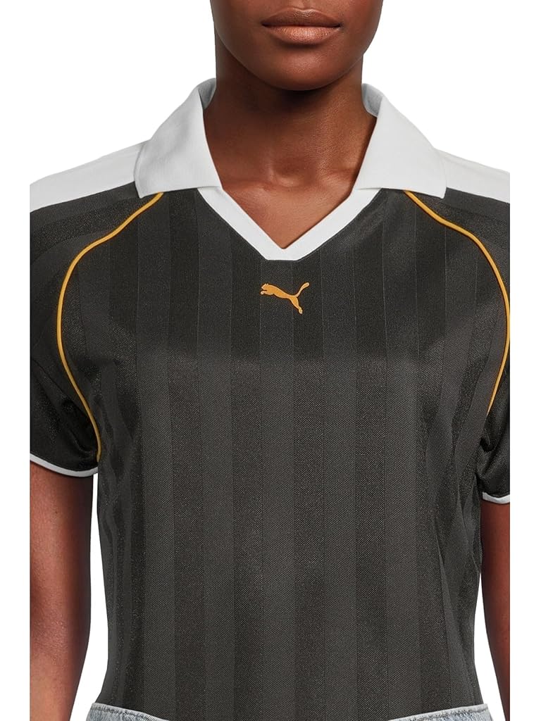 Black PUMA T7 Relaxed Soccer Jersey
