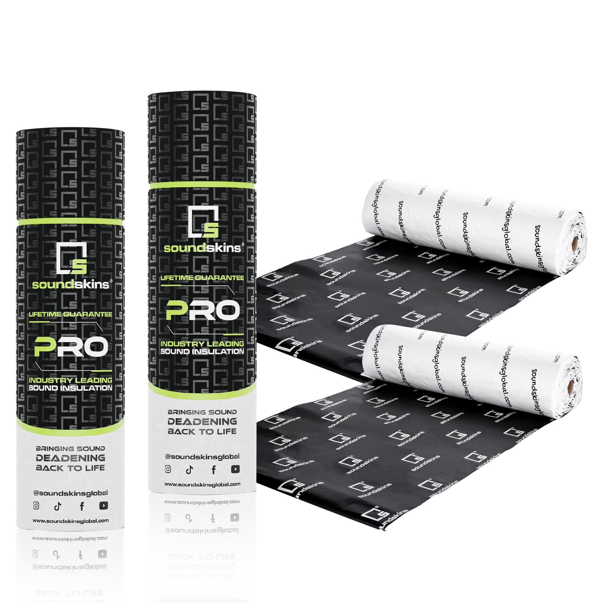 SoundSkins SSK-SSPRO-2 Car Sound Deadening Material - 180mil/4.5mm Triple Layer - 22sqft. - Reduce Vibrations, Insulate Heat, and Minimize Resonance