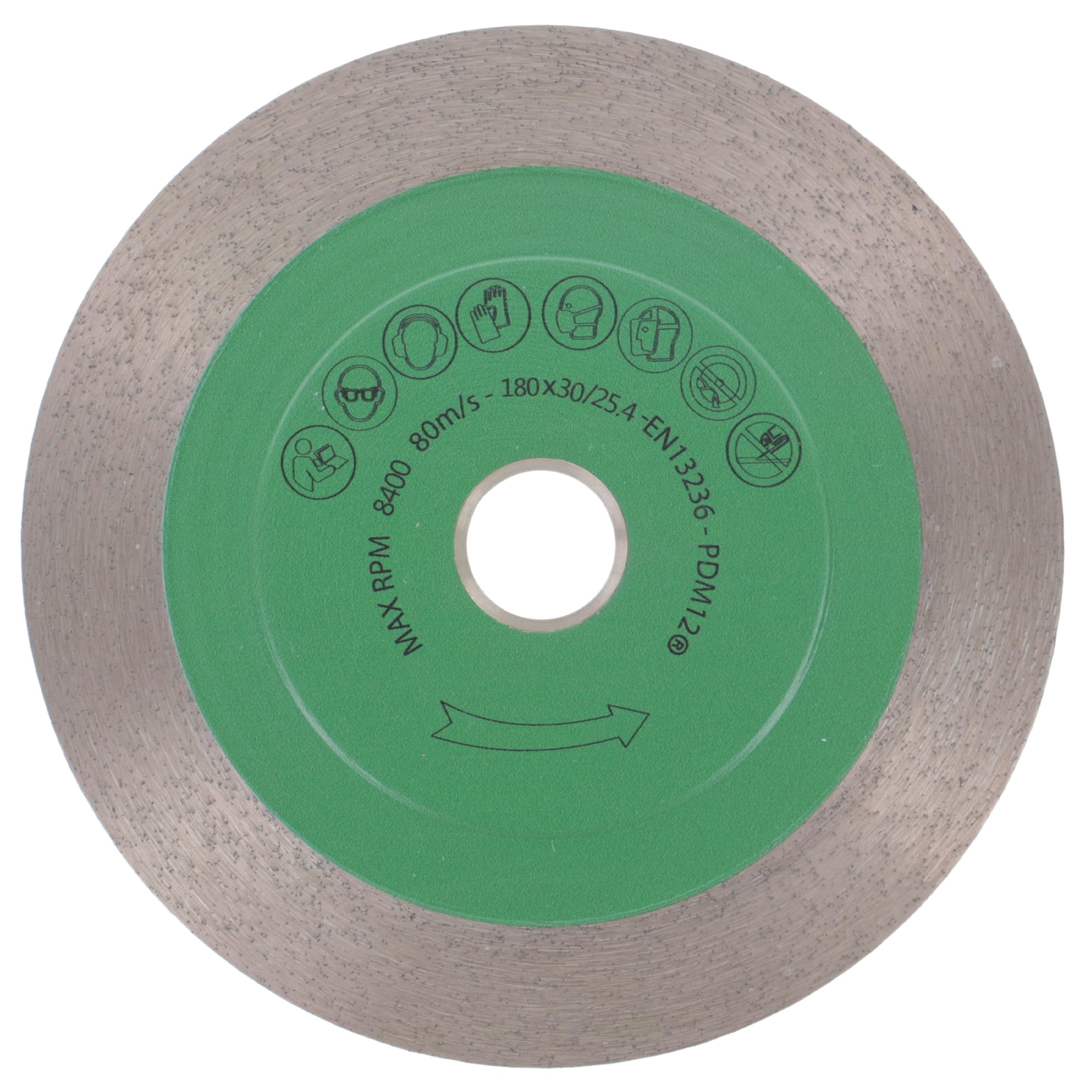 PRODIAMANT PRO-Complete Diamentowa tarcza do płytek, 180 mm x 30 mm, z pierścieniem redukcyjnym do 25,4 mm, do płytek, gresu porcelanowego, ceramiki, kamienia naturalnego – segment kanapkowy 25 mm