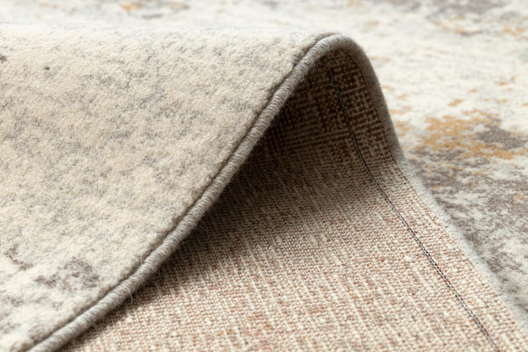 rugsx Wollteppich Abby 486.28.LA110 OSTA Kollektion, 100% Wolle, Vintage, modern beige/grau 80x160 cm