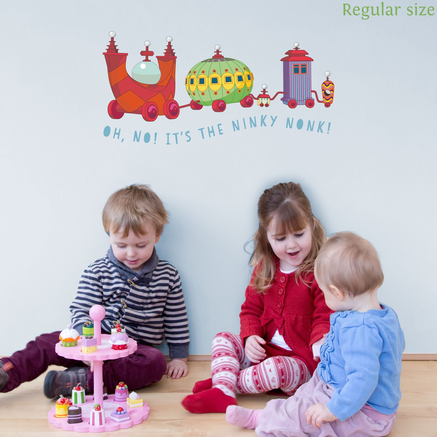 Stickerscape Multicolour Oh No It's The Ninky Nonk Wall Sticker (Regular Size) | Official In The Night Garden Wall Sticker