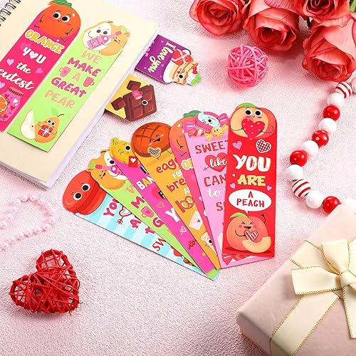 Miniatura 4 de 30 marcapáginas perfumados para San Valentín, marcapáginas para rascar y oler frutas, comida variada, frases divertidas, para niños, adolescentes,