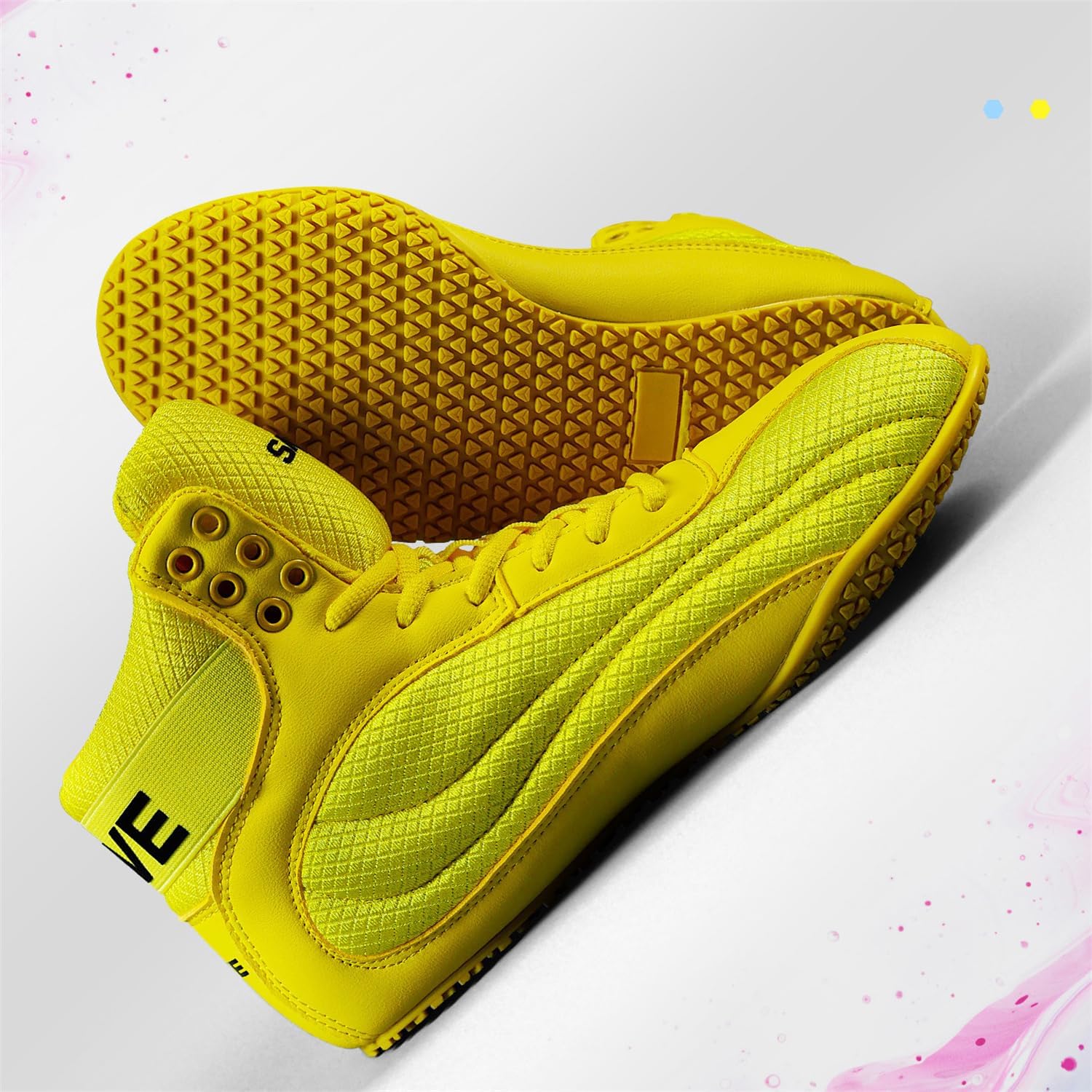 Pro Boxing Shoes for Men, Wrestling Combat Training Breathable MMA Footwear Anti-Slip Durable Sole