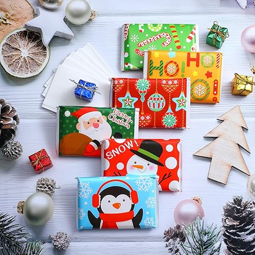 Miniatura 4 de Paquete de 24 pañuelos de tamaño de viaje, paquete delgado de 3 capas, tamaño cartera, pañuelos de bolsillo para viajes, bodas, fiestas, 6 estilos