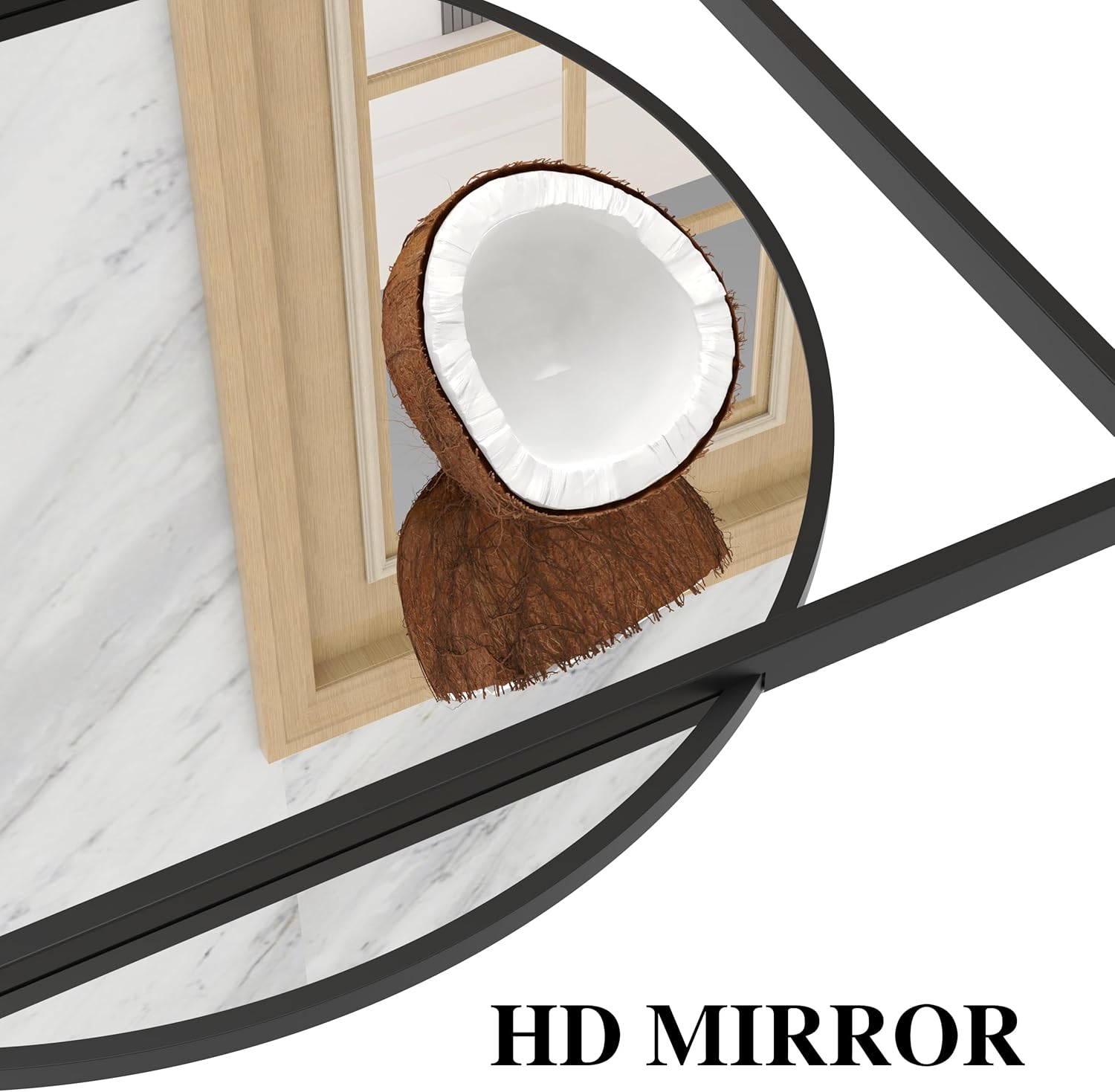 WONSTART 28 x20 Inch Entryway Mirror with Hooks, Bathroom Mirror with Shelf, Rectangular Frame Round Wall Mirror with Shelf and Hooks, Vanity Mirror Decorative for Wall