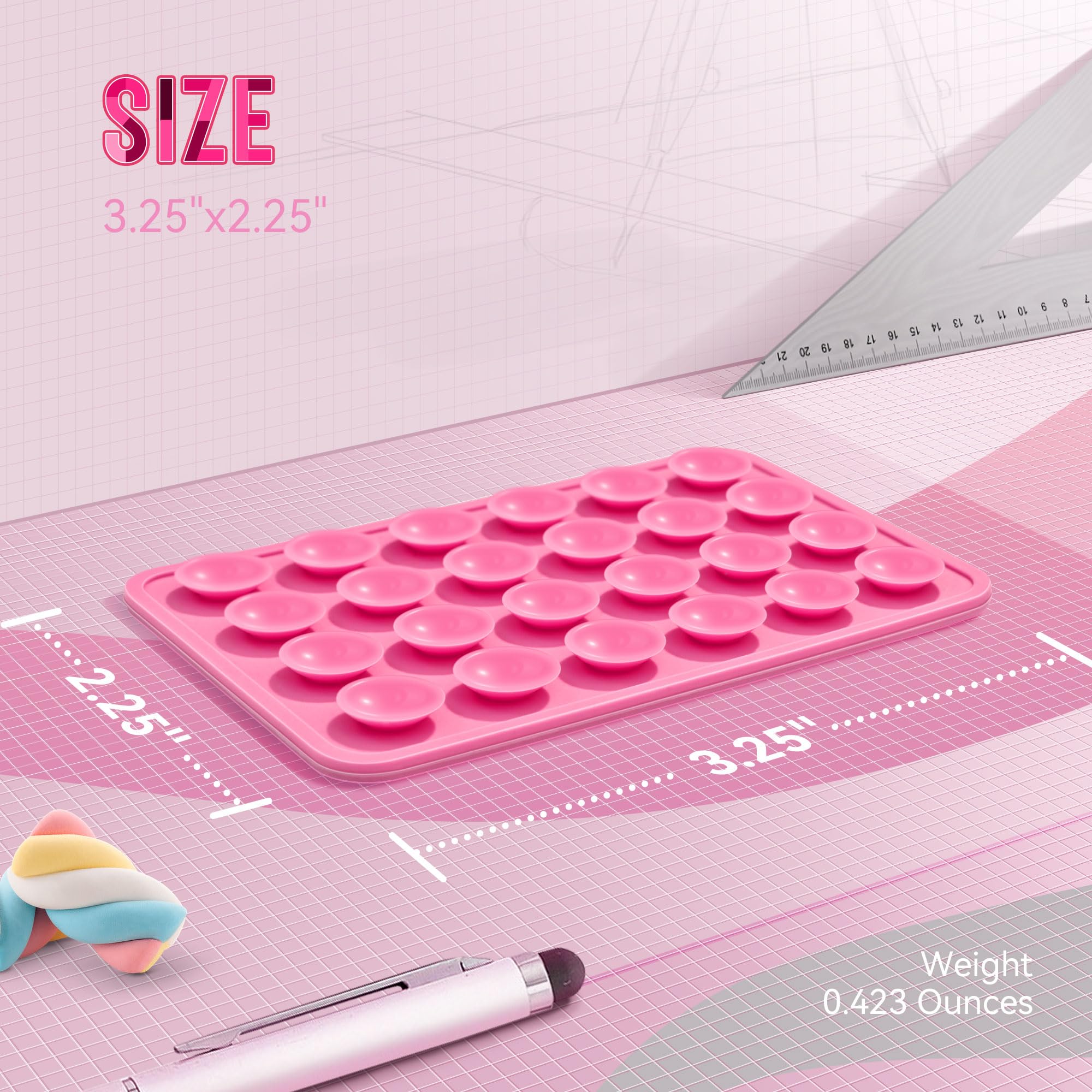 MAYNOS Silicone Case Suction Phone Case Mount (Light Pink) 1