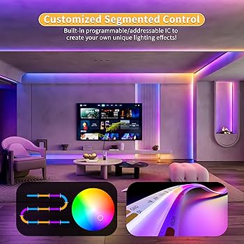 Amazon.com: PAUTIX RGB Smart IC COB LED Strip Light
