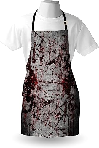 Miniatura 3 de Ambesonne Halloween Apron, Unisex Kitchen Bib with Adjustable Neck for Cooking Gardening