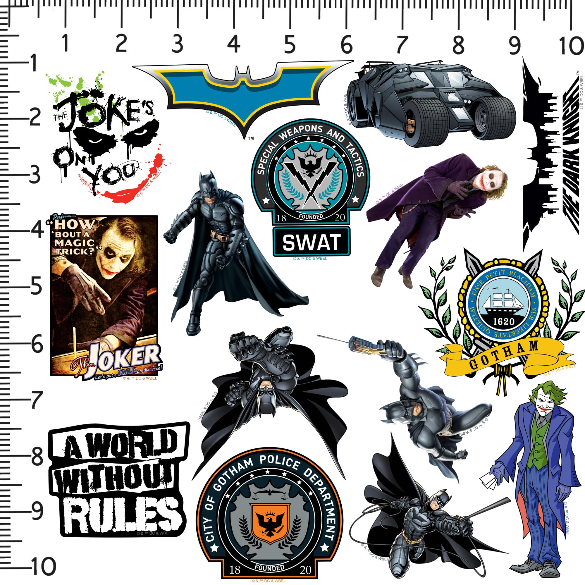 ダークナイト　トリロジー　ステッカー　6枚 Amazon.com: Batman The Dark Knight Sticker Pack – Die-Cut Large