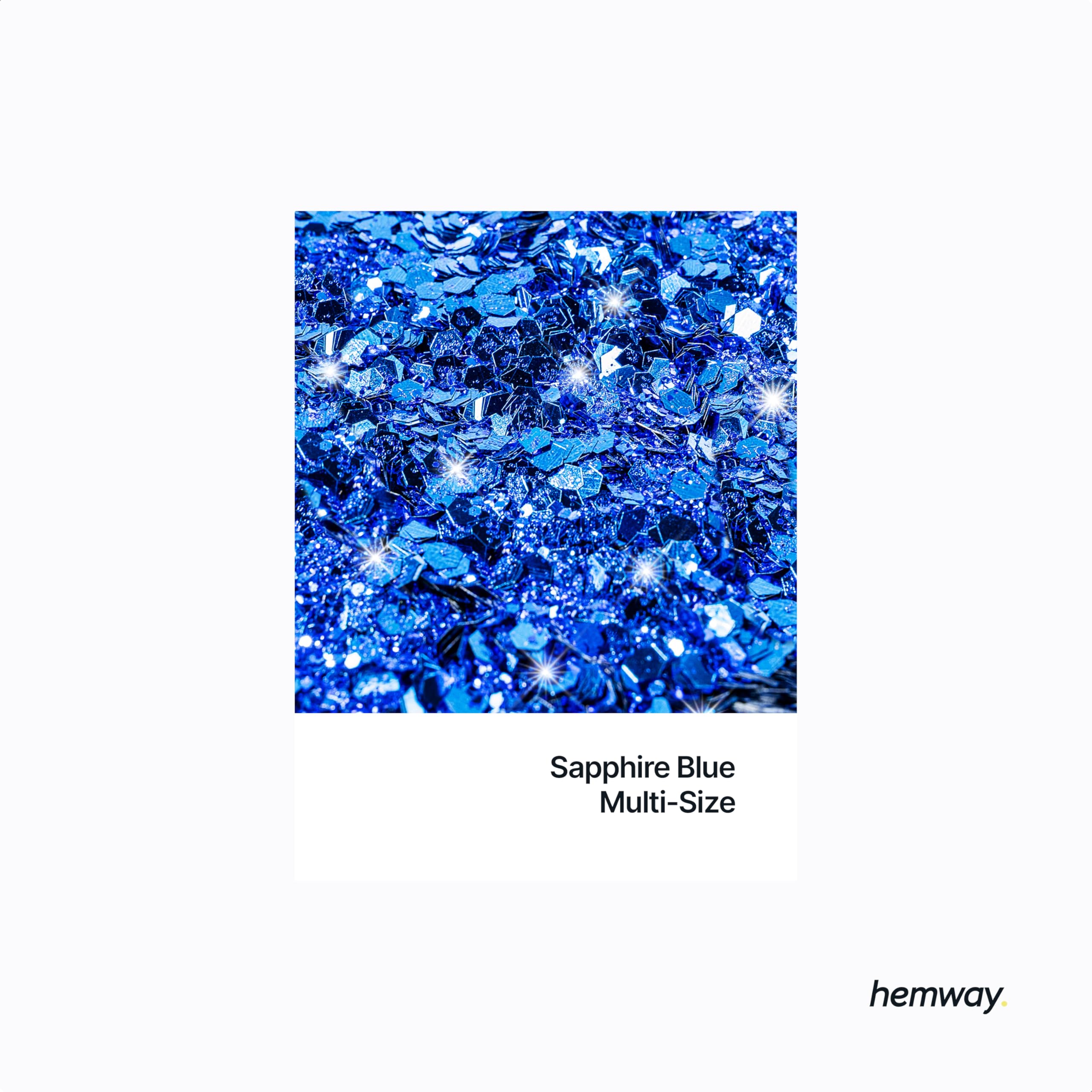 Hemway Premium Glitter Shaker 130g - Sapphire Blue Fine Metallic Glitter For Resin, Crafts & Cosmetics