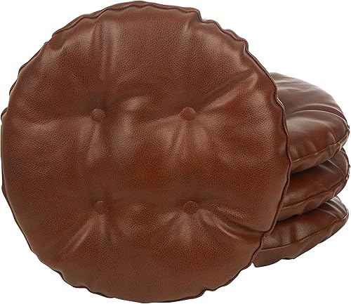 Miniatura 2 de Klear Vu Gripper - Cojines redondos antideslizantes de piel sintética copetuda para comedor, encimera de cocina, cafetería y restaurante, 14