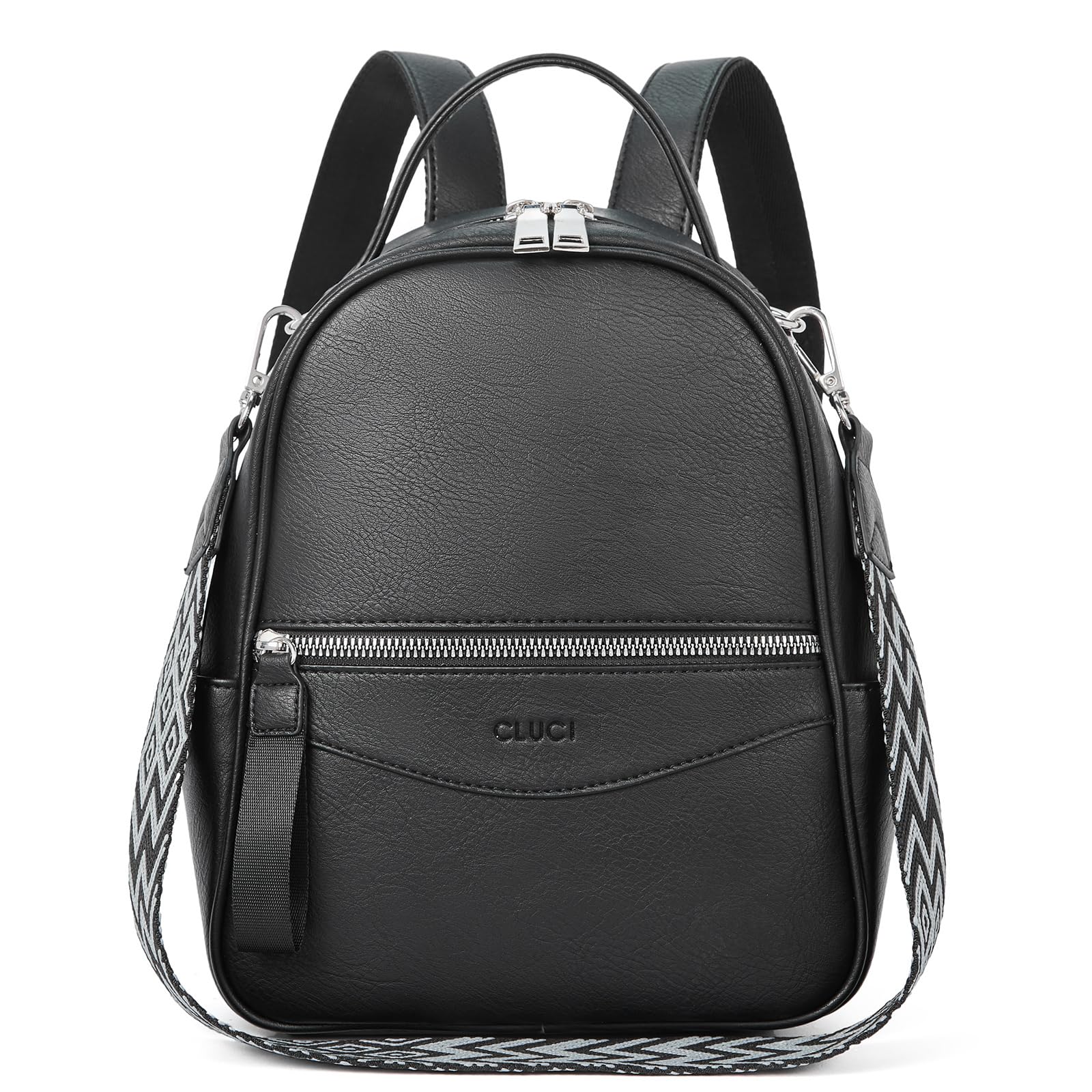 CLUCI Small Backpack for Women, Womens Backpack PU Backpack Purse for Women Leather Convertible Travel Backpack Shoulder Bags