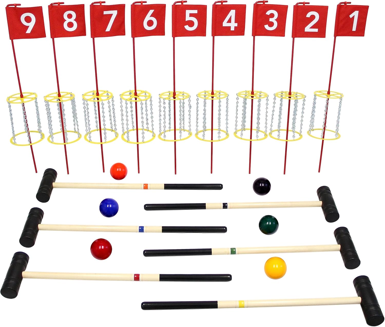 AmishToyBox.com Deluxe Flag Croquet Golf Game Set