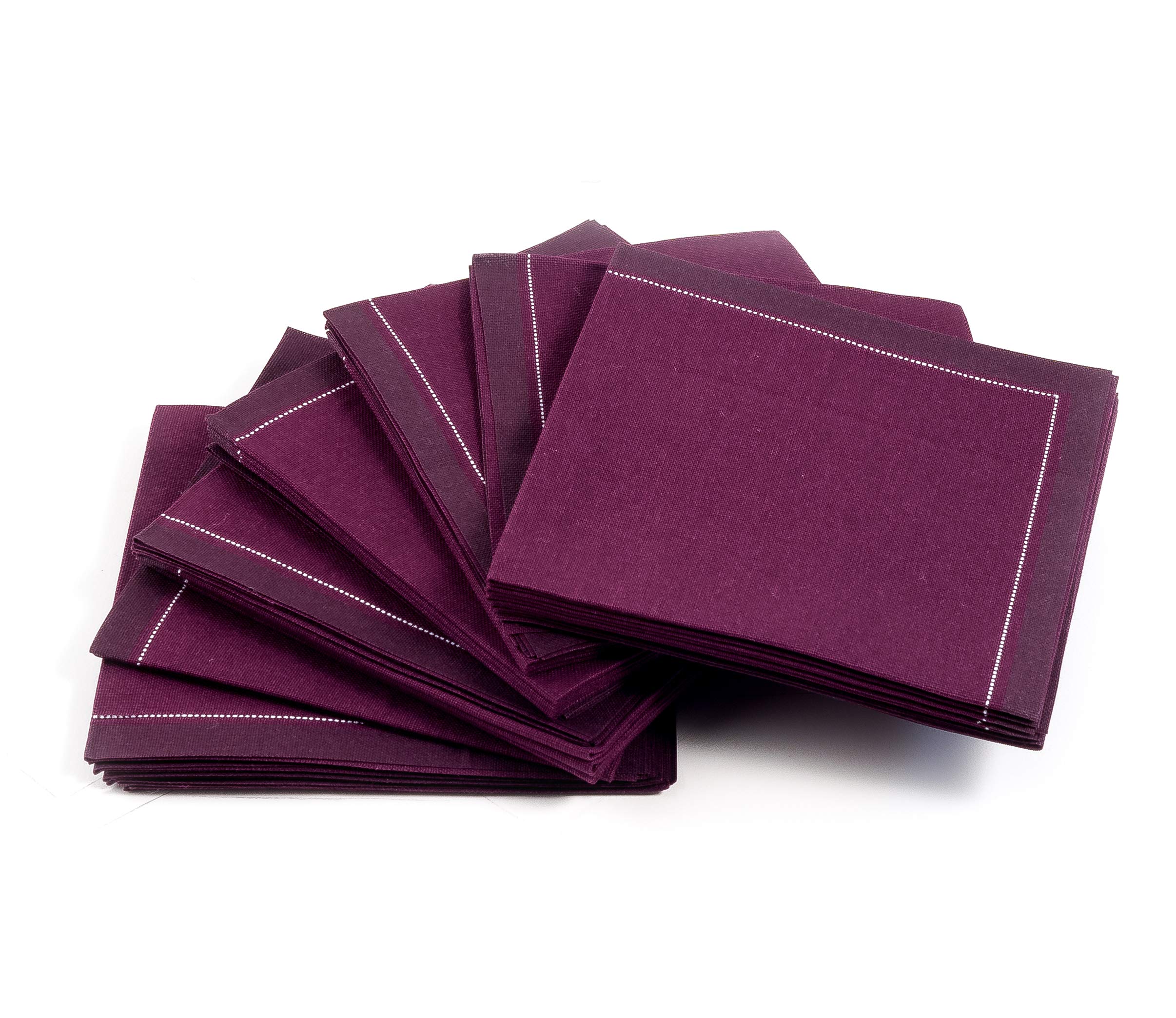 Signature Napkins100% Cotton 1/4 Fold Cocktail Napkin, 30-Pack, Pickled Beet