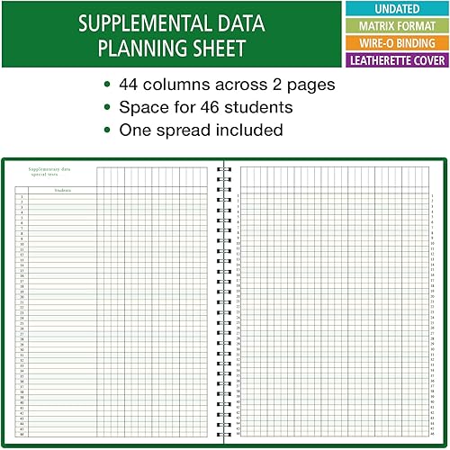 Miniatura 4 de Libro de combinación, planificación y registro: un libro eficiente de 8.5 pulgadas x 11 pulgadas para planes de lecciones y calificaciones. Combina