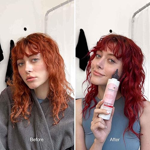 Miniatura 3 de Pureology Color Fanatic Top Coat  Toner de cabello rojo de alto brillo brillo para cabello tratado con color esmalte para cabello rojo brillante y
