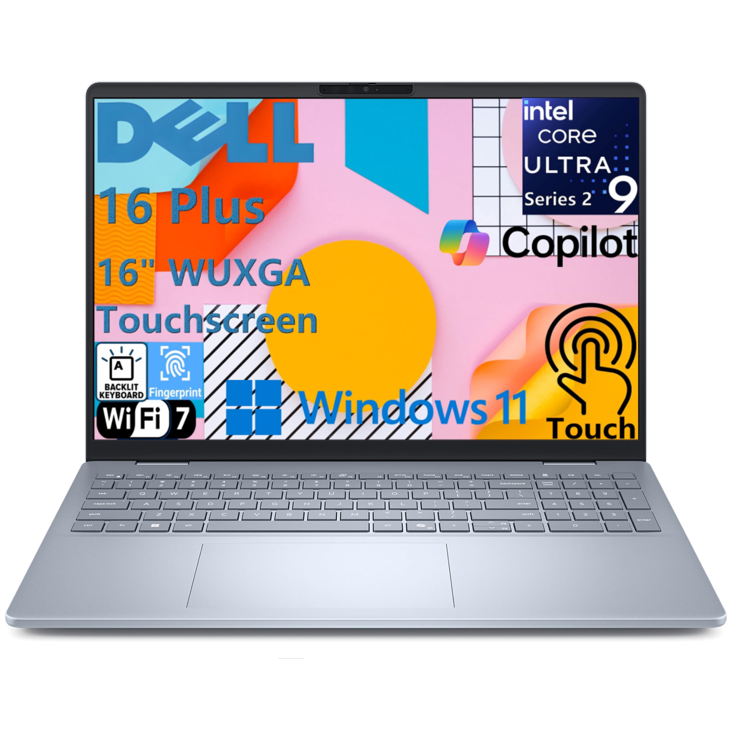 Dell 16 Plus Touchscreen Laptop Computer, Intel Core Ultra 9 288V, Copilot+ PC with on-Device AI, 32GB LPDDR5X RAM, 1TB PCIe SSD, WiFi 7, Backlit Keyboard, Windows 11 Home