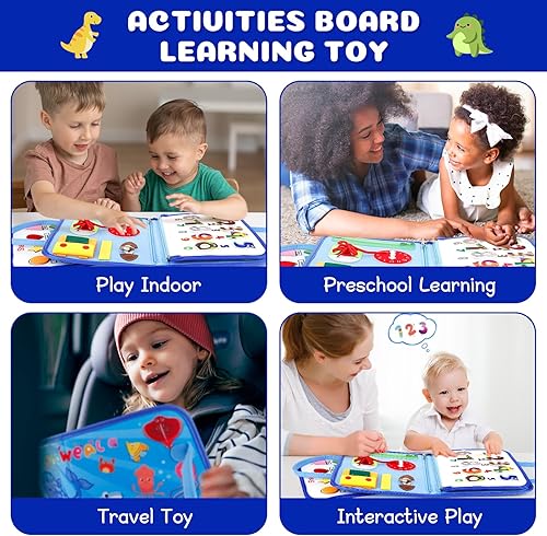 Miniatura 7 de Busy Board Montessori Toy for 1-4 Year Old Toddlers, Educational Sensory Board Preschool Learning Toy for Learning Fine Motor Skills Quiet Book