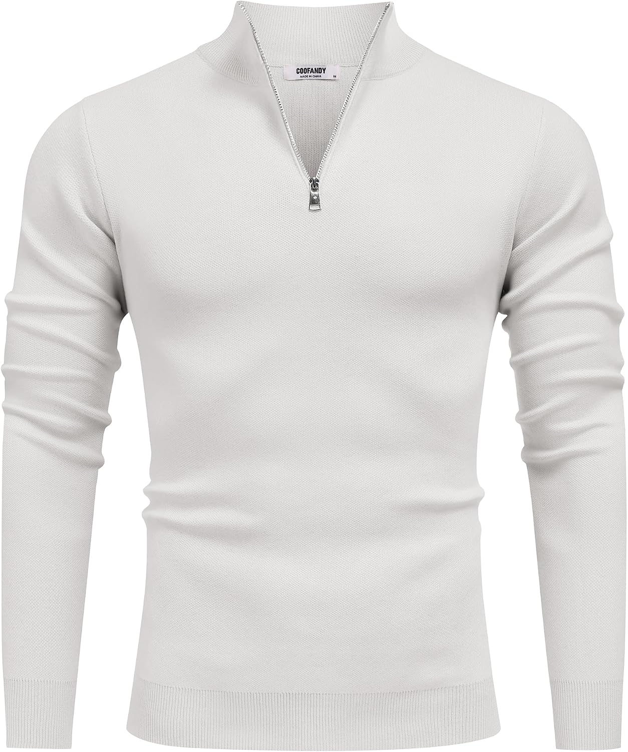 COOFANDY Mens Quarter Zip Pullover Slim Fit Lightweight Pullover Sweaters image 5