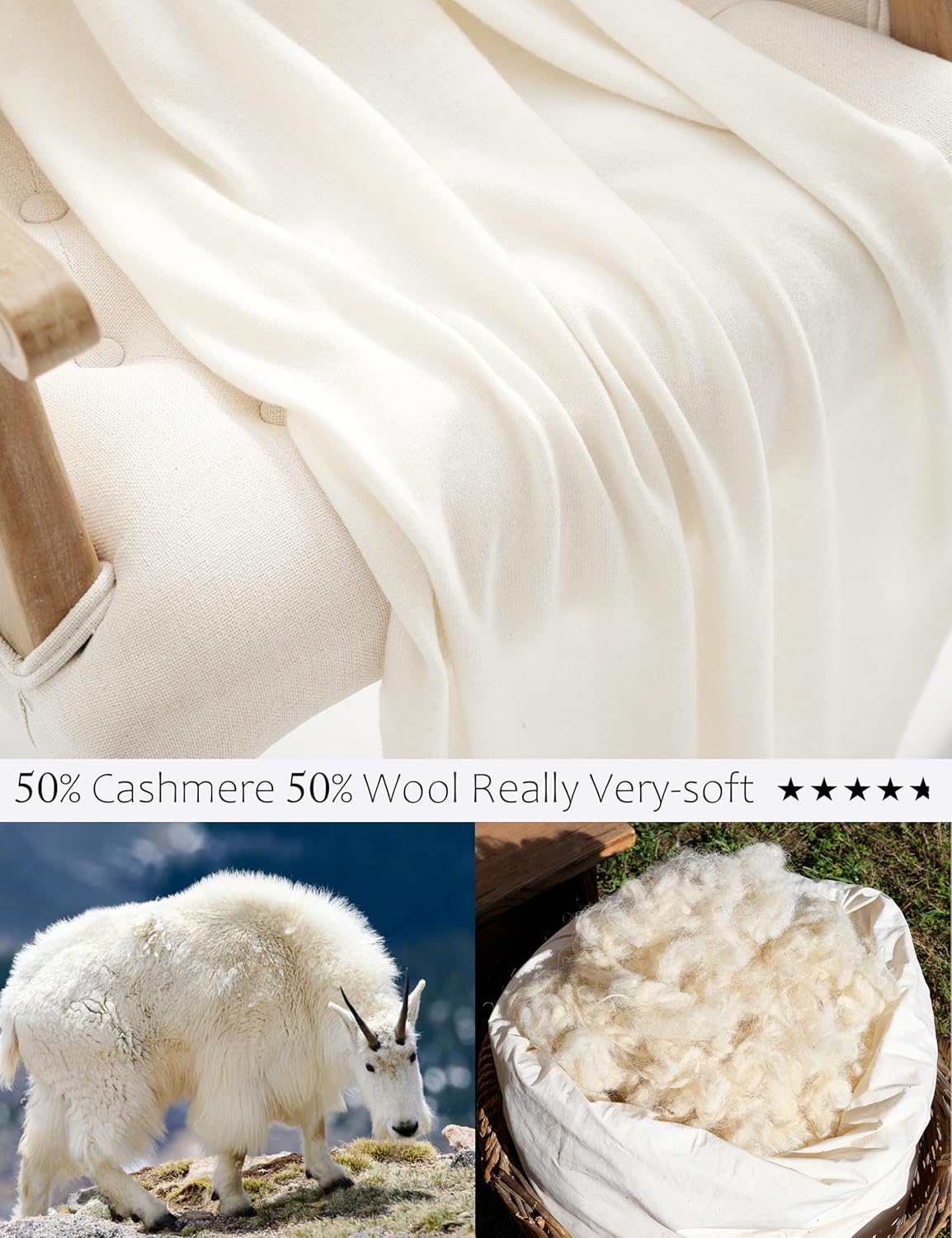 Soft Cashmere Blend Wrap with Tassels Pashmina Stole Shawl for Women Wayfarer Travel 87"x28"(plus 6" tassel) - Image 3