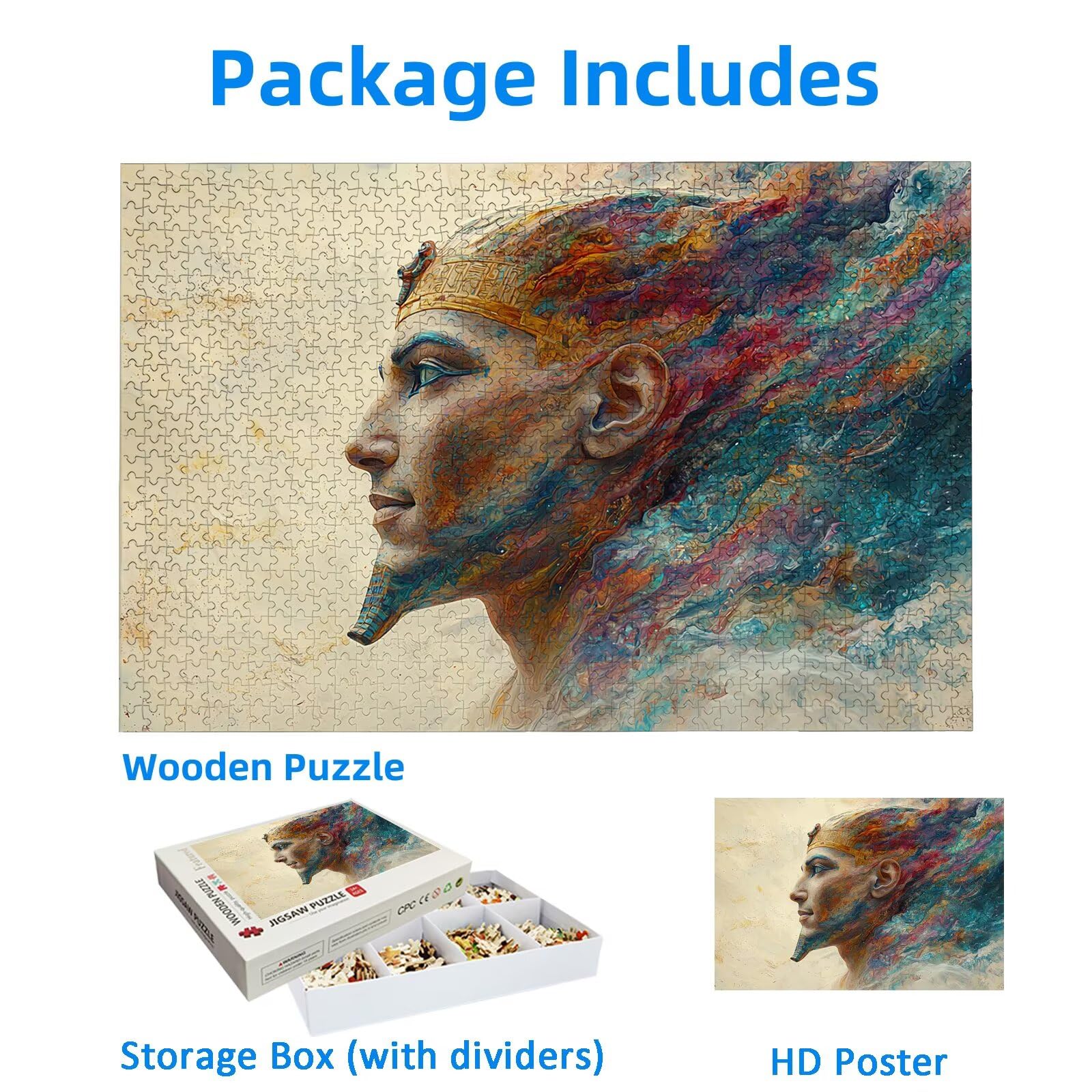Puzzle 2000 sztuk Egipt, abstrakcyjne puzzle 2000 sztuk dla dorosłych i nastolatków, drewniane puzzle z wykwintnym opakowaniem, rodzinne gry edukacyjne, dekoracje domu, prezent dla dorosłych-2111