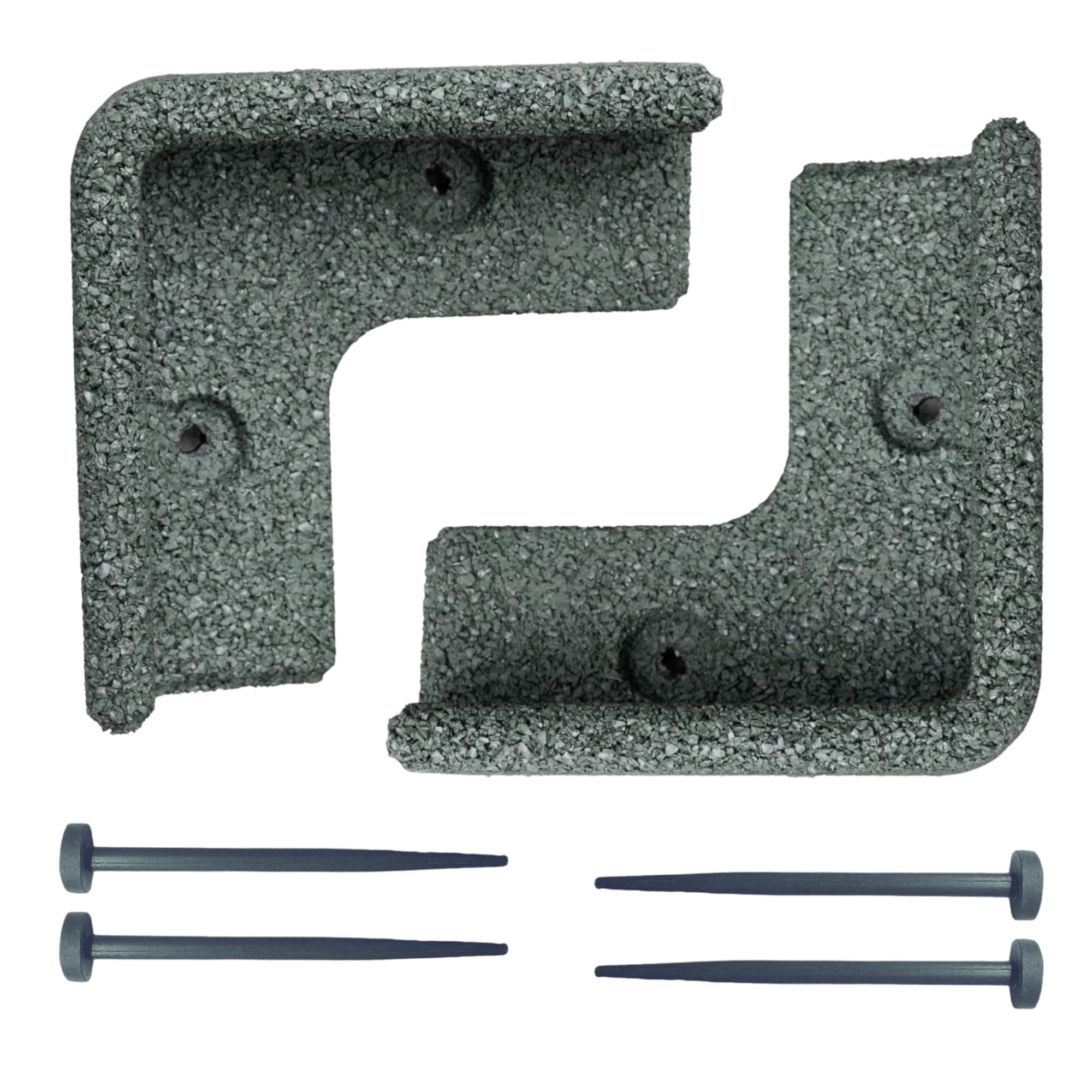 FlexiBorder 2 x 90 Degree Inside Corner Sage - Rubber Lawn Edging Border - Garden Edging Border for Grass Lawns - Pathways and Flower Borders