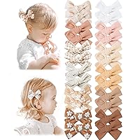 Vista 15 de Niceye Juego de 24 pinzas para el cabello para niña bebé, lazos para el cabello, pasadores, accesorios hechos a mano, clip de cocodrilo para bebés