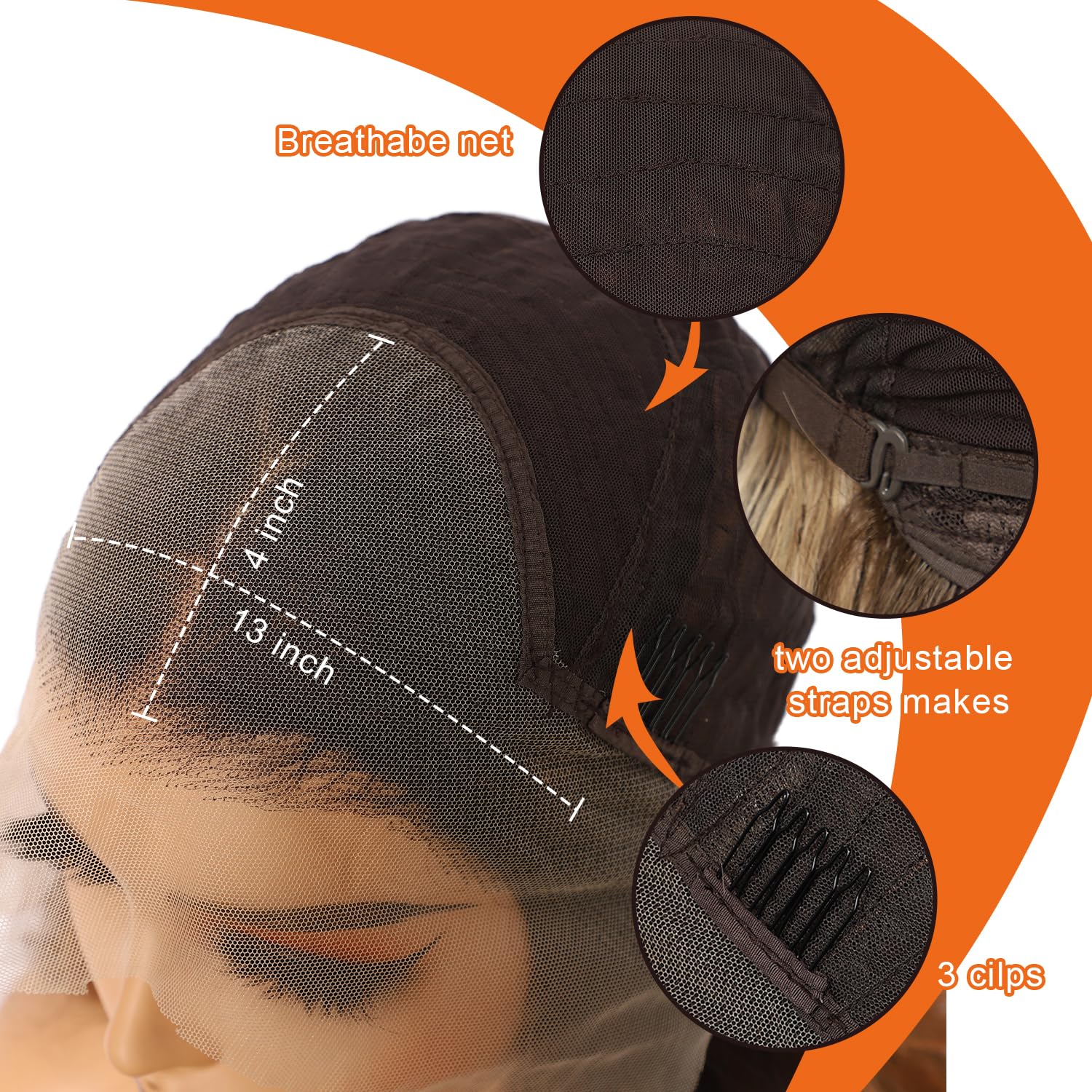 SOMIARIK Chocolate Brown Long Wavy Lace Front Wig - Image 3