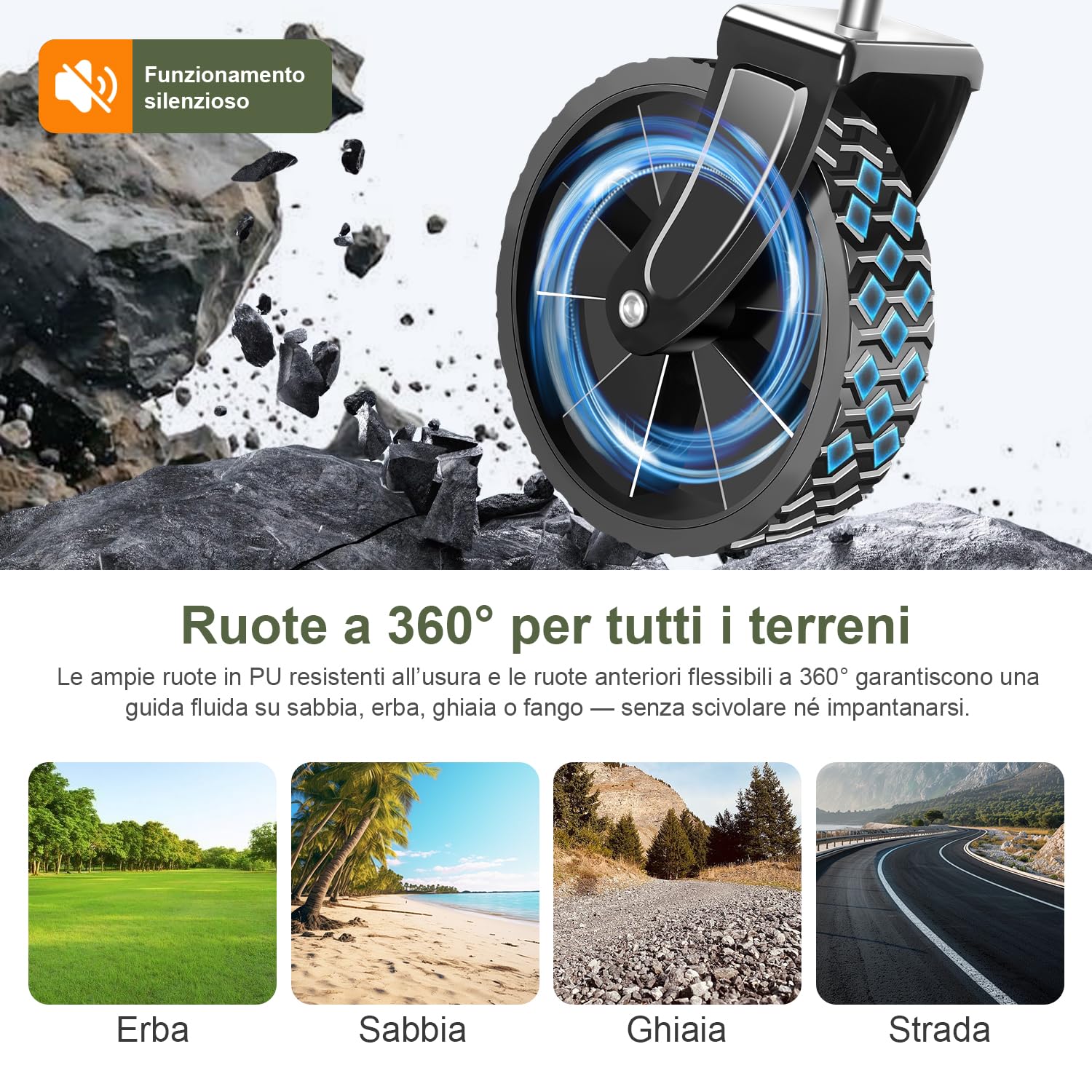 Carrello Pieghevole su Ruote 120L, 160KG Carrello Spiaggia Natale per Animali Domestici con Braccioli Regolabili Sacchetti per Tazze, Trasportatore Picnic per Campeggio All'aperto Giardino