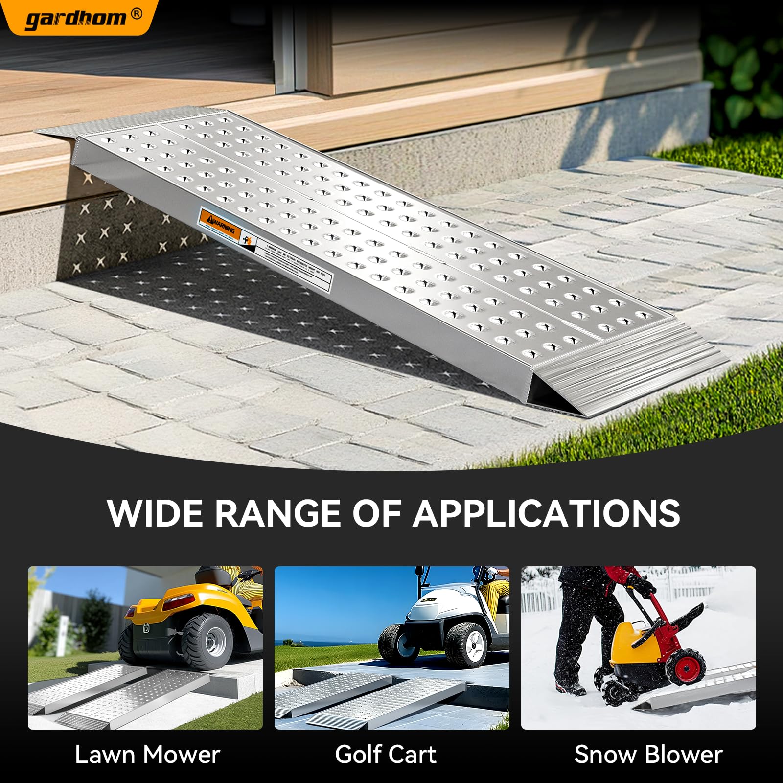 Snapklik.com : Aluminum Shed Ramps 39x12inch, Gardhom 2PC Riding Mower