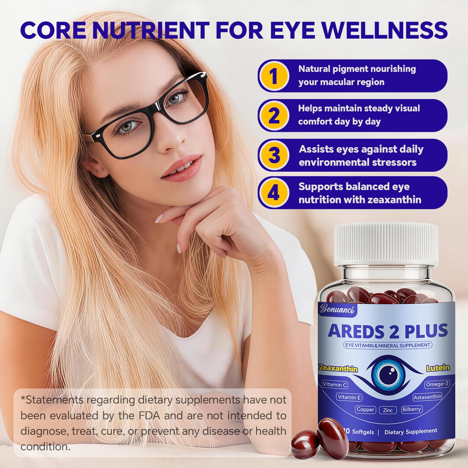 AREDS 2 Plus Eye Vitamin Lutein & Zeaxanthin Supplements, 120 Softgels — Amazon image 3