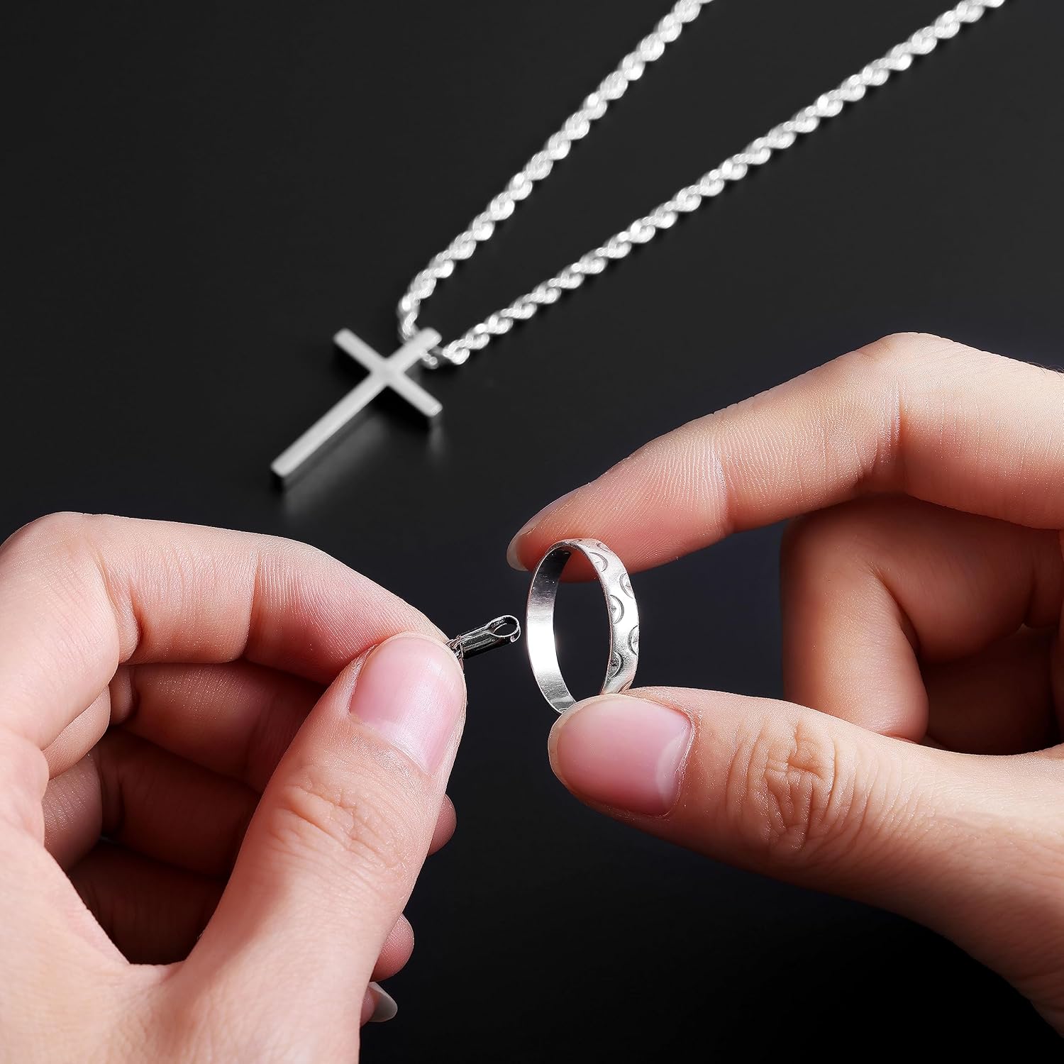 Fiusem 3mm Rope Chain Necklace for Men, Silver Tone Mens Chain Necklace, Stainless Steel Necklace Chain for Men Women, Jewelry Gift - Image 7