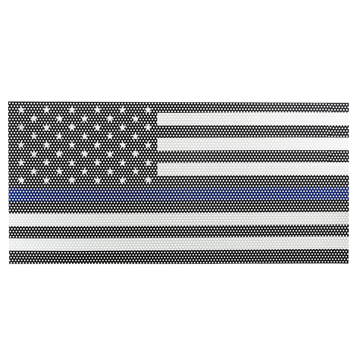 Hooke Road US Flag Grill Mesh Insert – Black/White Bug Screen For Jeep Wrangler JL & Gladiator JT (2018-2023)