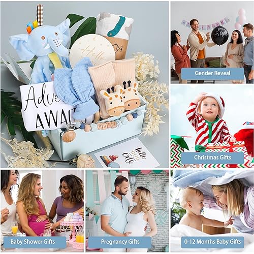 Miniatura 2 de Regalos para bebés, regalos de baby shower para niños, regalos de bebé recién nacido, regalos de bebé para niños, cesta de regalo para bebés,