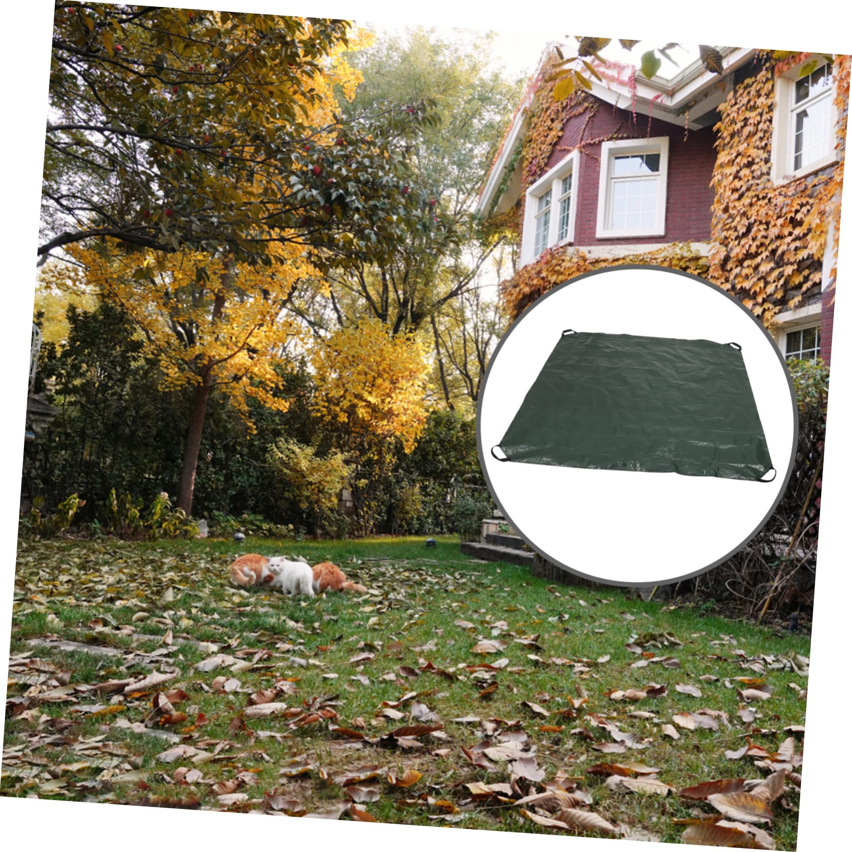 Sacco Raccolta Foglie Pieghevole da Giardino Verde in Pe con Maniglie | Detriti e Patio, Facile da Trasportare, Robusto, Riutilizzabile per Uso Esterno